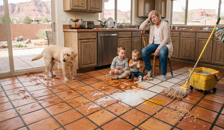 The kitchen disaster that is going to take all weekend to clean