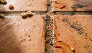 Gross tile that needs to be cleaned