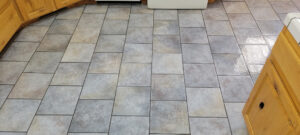 Clean kitchen floor