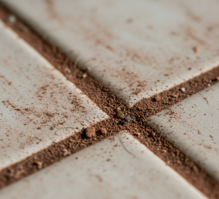 Gross tile that needs cleaning