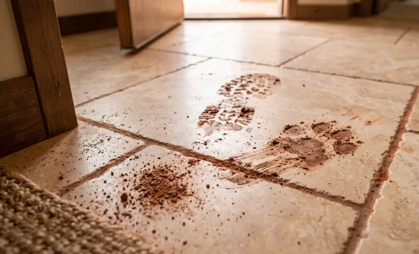 Why tile grout changes color